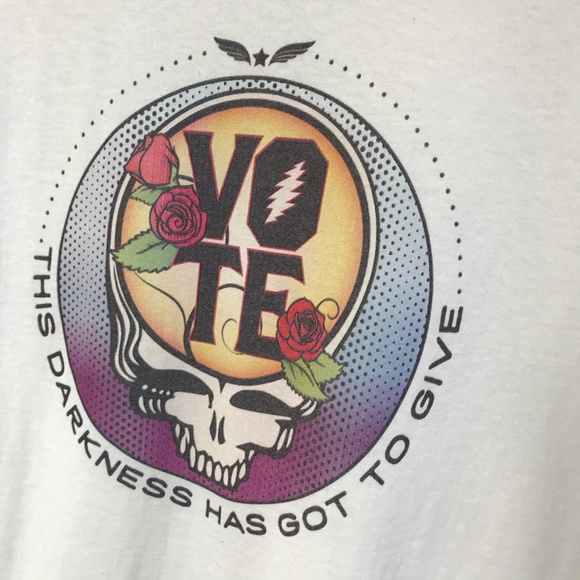 SZ XL Grateful Dead  white cotton Tee This darknes - Picture 6 of 6